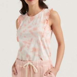 LUCKY BRAND Tie-dye Ruffle Tank